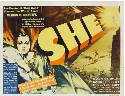 SHE (She, la diosa de fuego, 1935. Irving Pichel y Lansing C. Holden)