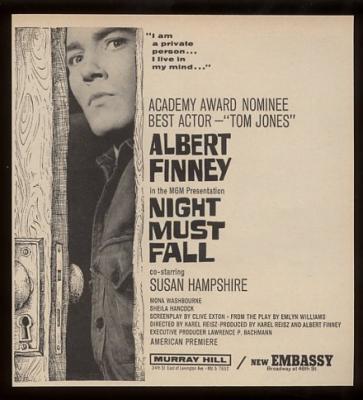 NIGHT MUST FALL (1964, Karel Reisz)