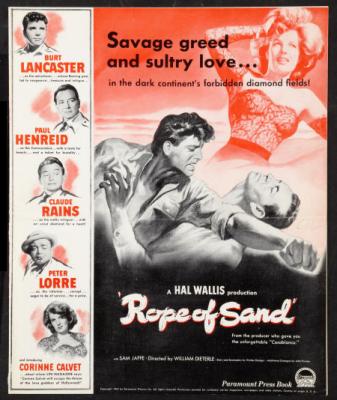 ROPE OF SAND (1949, William Dieterle) Soga de arena