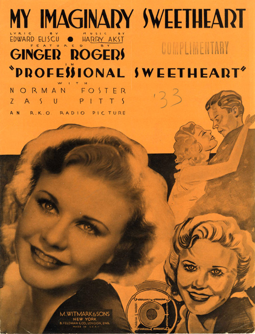 PROFESSIONAL SWEETHEART (1933, William A. Seiter) [Novio profesional]