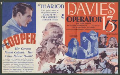 OPERATOR 13 (1934, Richard Boleslawski) La espía nº 13